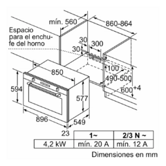 Imagen de (A pedido) Horno Multifunción 90 x 60 cm Ac. Inox. | Bosch®