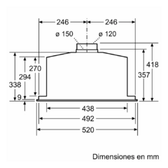 Imagen de (A pedido) Campana Integrada 52cm Ac. Inox. | Bosch®