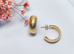 Brinco Argola M fosca folheado AU18K