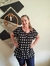 Blusa Plus Size Viscose Poá Preta G3 - comprar online