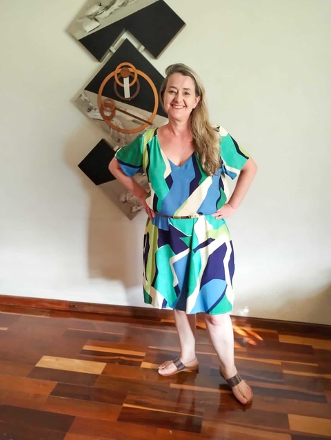 Vestido Plus Size Estampa Digital G2