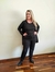 Conjunto Plus Size Feminino Lãzinha Preto 3 peças GG