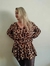 Blusa Plus Size Feminina Manga Longa Animal Print. G1