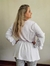 Blusa Plus Size Feminina Manga Longa Branca. G1 - loja online