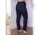 Calça Reta Feminina Plus Size Malha Jeans Índigo G1 - comprar online