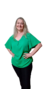 Blusa Plus Size Jen de Crepe Verde. G1 na internet
