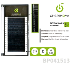 PESTAÑAS PELO A PELO / CHERIMOYA 0.15 C MIX #BP041513