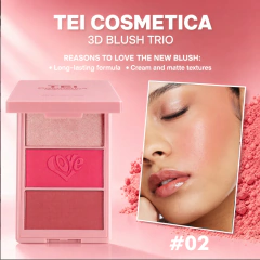 PALETTA RUBOR 3D TRICOLOR CON ESPEJO / TEI # COD.8444 17586 - tienda online