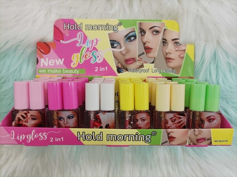 OFERTA HOLD MOORNING FASHION LIPSGLOSS 2 IN 1 # HL 5179
