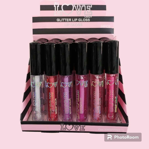 BRILLO LABIAL CON POLVO GLITTER / LOVE CRAZY ( TEJAR)#COD.5065