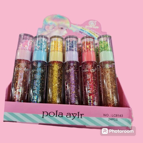 BRILLO LABIAL CON GLITTER LUCKY /POLA AYLR # LC8143