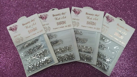 STRASS DECORATIVO DE UÑAS PLATEADO /SWASKI #30113