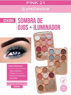 SOMBRA DE OJOS + ILUMINADOR IN LOVE / PINK 21 # CS 4395 - comprar online