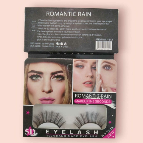 PESTAÑAS POSTIZAS 5D / ROMANTIC RAIN # Y 513