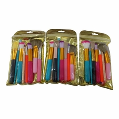 KIT DE BROCHAS DE MAQUILLAJES 10 PCS / # 1648
