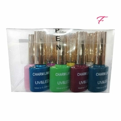 CAJAS DE ESMALTES UV CHARMLIMIT 12 PCS - MODAIS MAYORISTAS