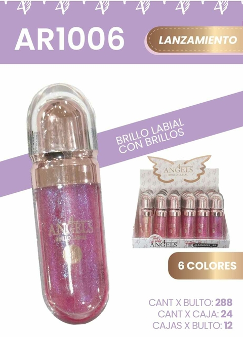 BRILLO LABIAL GLITINADOS / 4 ANGELES # AR1006