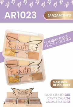 SOMBRA PARA OJOS & GLITTER / 4 ANGELES # AR1023