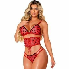 CONJUNTO AMOR ARDENTE EM TULE TALLYTA MODA
