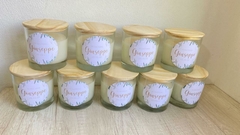 Pack de 20 velas con tapa de madera