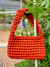 Bolsa Feminina de Croche Quadrada Grande com alça de ombro de alça transversal de corrente - comprar online
