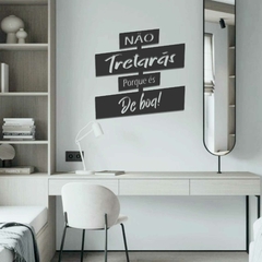 Lettering de Parede divertido, Não Tretarás, em Acrílico - comprar online