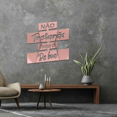 Lettering de Parede divertido, Não Tretarás, em Acrílico - loja online
