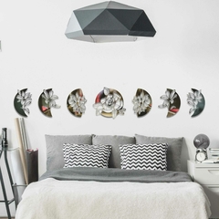 Quadro Escultura de Parede, Fases da Lua Floral, em Acrílico - comprar online