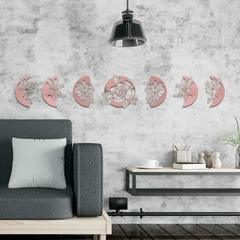 Quadro Escultura de Parede, Fases da Lua Floral, em Acrílico na internet