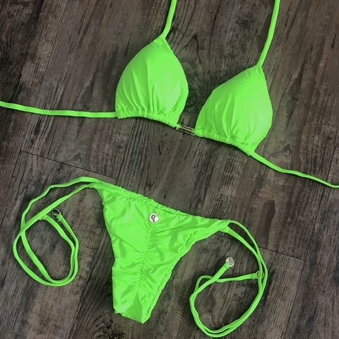 BIQUÍNI LACINHO VERDE FROG NEON