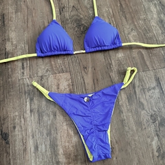 BIQUÍNI LACINHO FIXO BICOLOR ROXO E AMARELO - comprar online