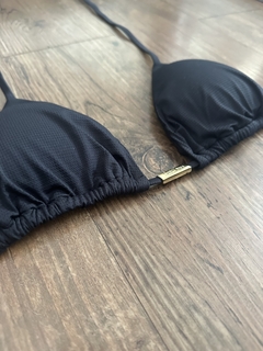 BIQUÍNI MOANA TOP CORTININHA PRETO GRAFIATO - comprar online