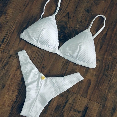 BIQUÍNI ASA DELTA BRANCO PIQUET