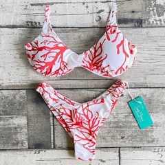 BIQUÍNI CONJUNTO WAVE CORAL