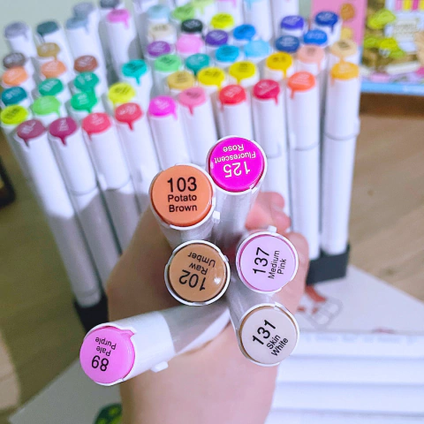 Marcador Artístico Chen Rui Ponta Dupla Brush e Chanfrada - comprar online