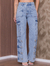 Calça Jeans Wide Leg Cargo Premium 6 Bolsos - comprar online