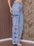 Calça Jeans Wide Leg Cargo Premium 6 Bolsos na internet