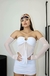 Cropped Tule Lily Com Luvas Branco