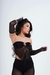 Imagem do Cropped Tule Lily com Luvas Preto