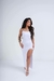 Vestido Fenda Costas Reta Branco - comprar online