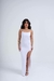 Vestido Fenda Costas Reta Branco - comprar online