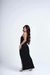 Vestido Fenda Costas Reta Preto na internet
