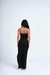 Vestido Fenda Costas Reta Preto - loja online
