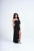 Vestido Fenda Costas Reta Preto - GLAM PARADISE
