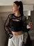 Cropped e sobreposição arrastão 2 peças - comprar online