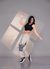 Calça Cargo Jogger Lurex Holográfica Bege - GLAM PARADISE