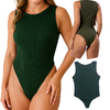 Body Canelado Verde - comprar online
