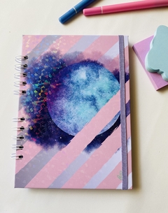Caderno lua - rosa