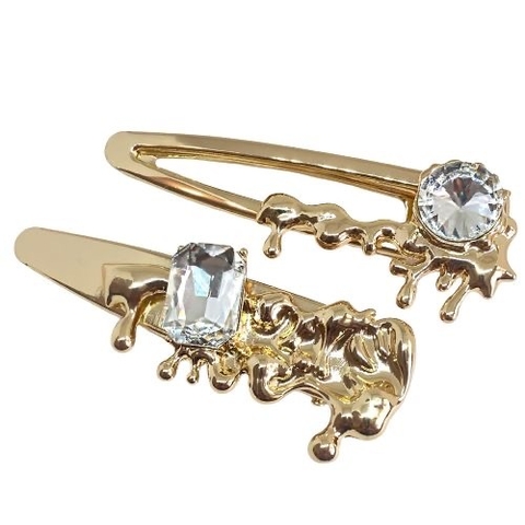 Presilha dourada pedra