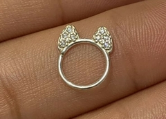 Argola Prata 925 Gatinha